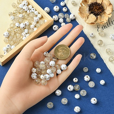120Pcs 6 Styles Mixed Styles Acrylic Beads MACR-YW0003-03-1