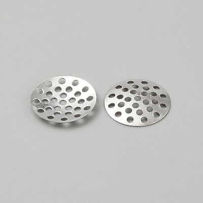 Iron Finger Ring Brooch Sieve Findings IFIN-WH0065-62A-P-1