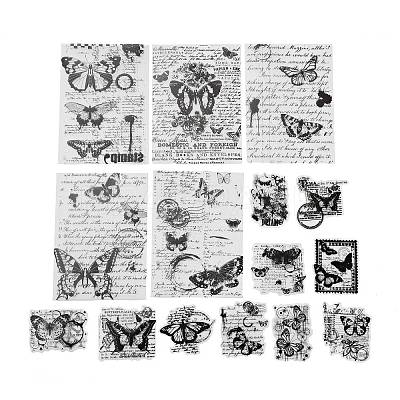 30Pcs 15 Styles Butterfly Theme Scrapbook Paper Kits X-DIY-D075-09-1