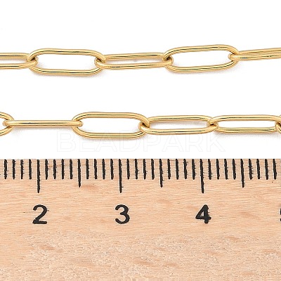 304 Stainless Steel Paperclip Chain Necklace X-NJEW-M183-04G-1