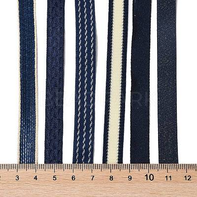 18 Yards 6 Styles Polyester Ribbon SRIB-Q022-E06-1
