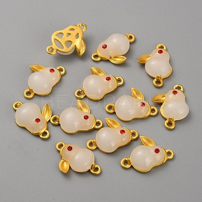 Alloy Glass Connector Charms FIND-WH0128-10A-MG-1