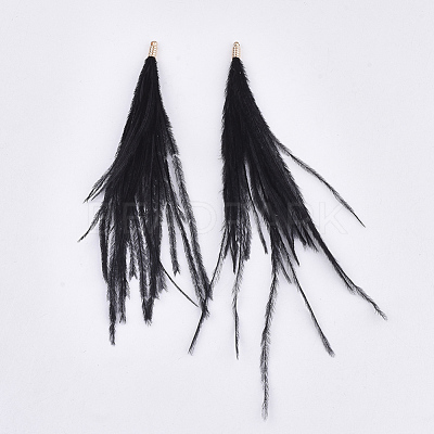 Ostrich Feather Tassel Big Pendant Decorations FIND-S302-08L-1