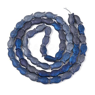 Frosted Glass Beads Strands GLAA-T023-40C-02-1