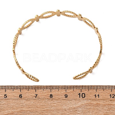 304 Stainless Steel Cuff Bangles for Women BJEW-G749-02G-1