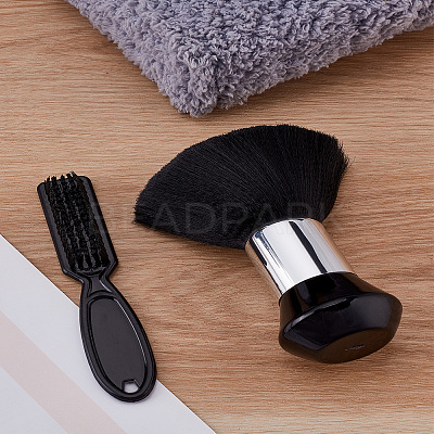 2Pcs 2 Styles Nylon Cleaning Brush & Barber Blade Cleaning Brush MRMJ-LP0001-13-1