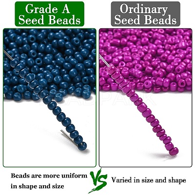 12/0 Grade A Round Glass Seed Beads SEED-Q009-FJX03-1