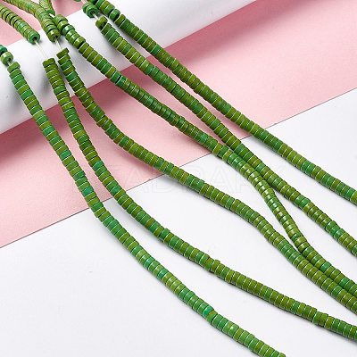 Synthetic Turquoise Beads Strands X-TURQ-G110-4x2mm-10-1