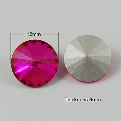 Glass Pointed Back Rhinestone RGLA-R003-12mm-16-1