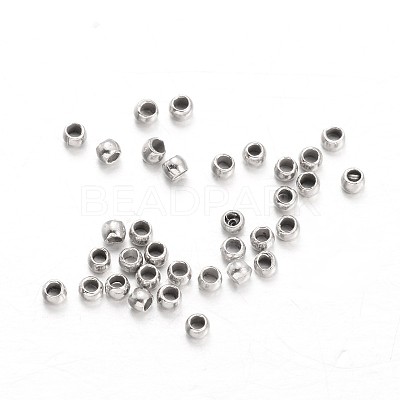 Rondelle Brass Crimp Beads X-KK-L134-33P-01-1
