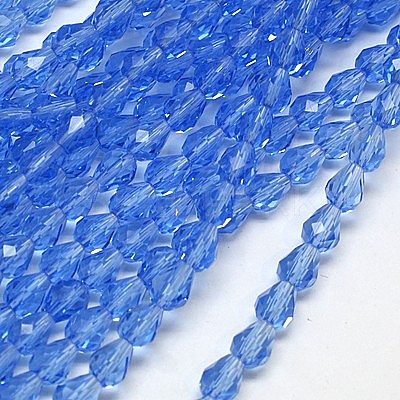 Glass Beads Strands EGLA-E010-8x12mm-02-1