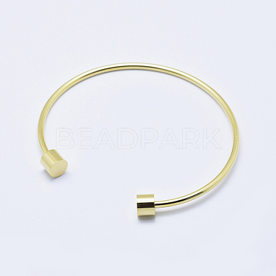 Eco-Friendly 316 Surgical Stainless Steel Cuff Bangle Making STAS-I078-02G-NR-1