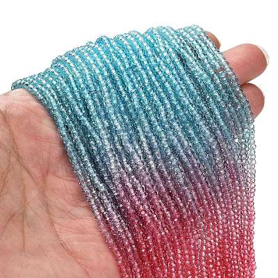 Transparent Painted Glass Beads Strands DGLA-A034-T1mm-A11-1