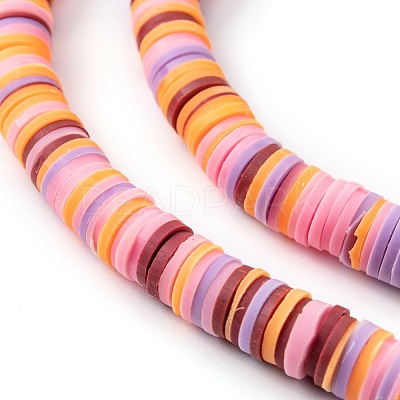 Handmade Polymer Clay Beads Strands CLAY-R089-8mm-T007-1