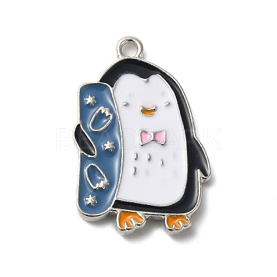 Winter Theme Alloy Enamel Pendants ENAM-M002-04I-P-1