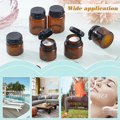 Glass Portable Cream Jar LS-MRMJ-WH0064-48A-1