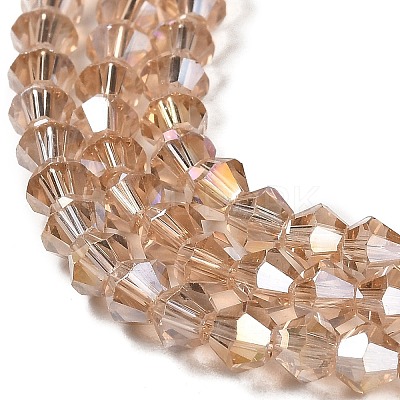 Transparent Electroplate Glass Beads Strands EGLA-A039-T3mm-B12-1