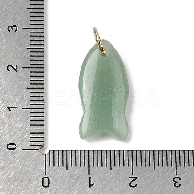 Natural Green Aventurine Pendants X-G-A297-01G-07-1