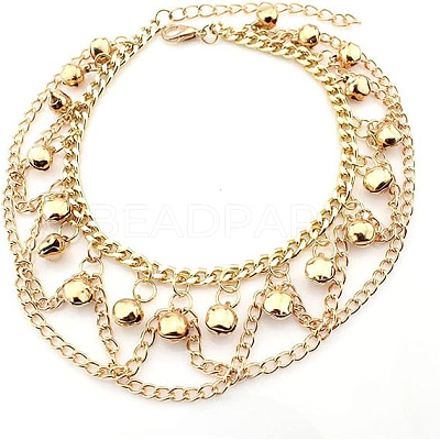 Bohemian Bell Alloy Tassel Anklets for Women FS-WG4DBF7-01-1