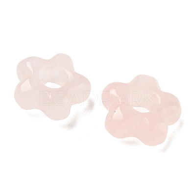 Natural Rose Quartz European Beads G-C252-02C-1