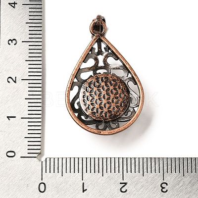 Cherry Quartz Glass Pendants G-H065-02R-18-1