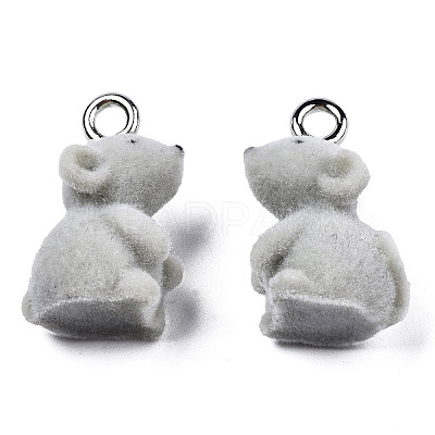 Flocky Resin Pendants X-RESI-N032-06-1