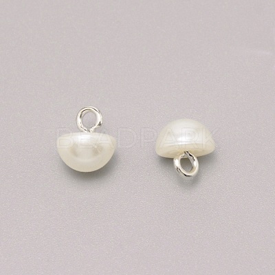 1-Hole Plastic Buttons BUTT-WH0022-06E-1
