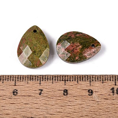 Natural Unakite Pendants G-N362-13O-1