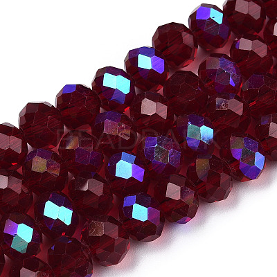 Electroplate Glass Beads Strands EGLA-A034-T2mm-L21-1