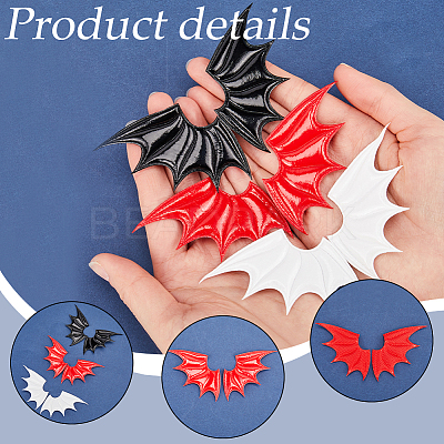40Pcs 2 Style Demon Wing PU Leather Ornament Accessories FIND-GF0005-93A-1