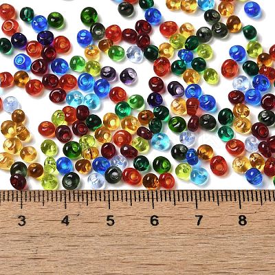 Transparent Colours Glass Seed Beads SEED-P006-02A-03-1