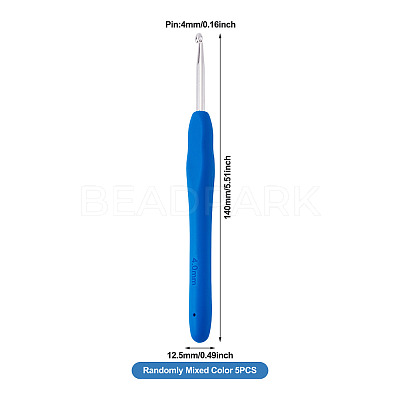 TPR Handle Aluminum Crochet Hook Needles TOOL-TA0001-13C-1