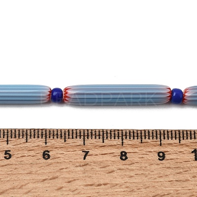 Handmade Lampwork Chevron Beads LAMP-Z019-01-04-1