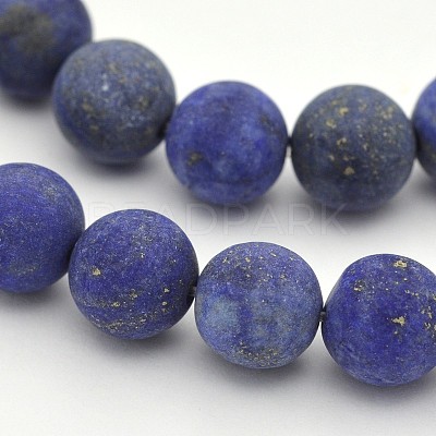 Natural Lapis Lazuli Round Beads Strands G-D660-8mm-1