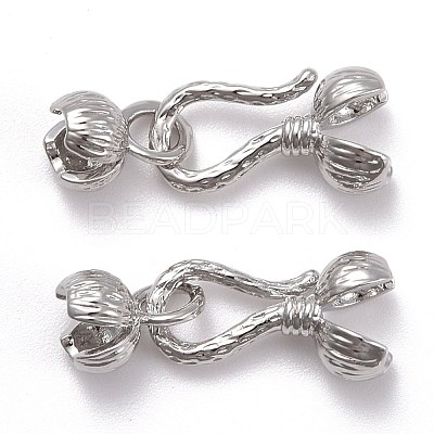 Locking Double Brass Bead Tips KK-Z018-14P-1