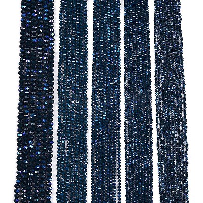 Electroplate Opaque Solid Color Glass Beads Strands EGLA-A044-P6mm-L16-1