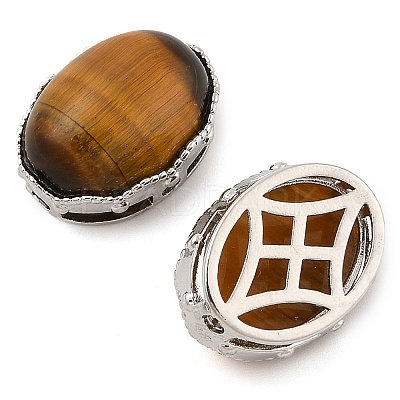 Natural Tiger Eye Multi-Strand Links KK-M304-03P-03-1
