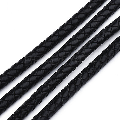 Braided Cowhide Leather Cord NWIR-N005-01C-5mm-1