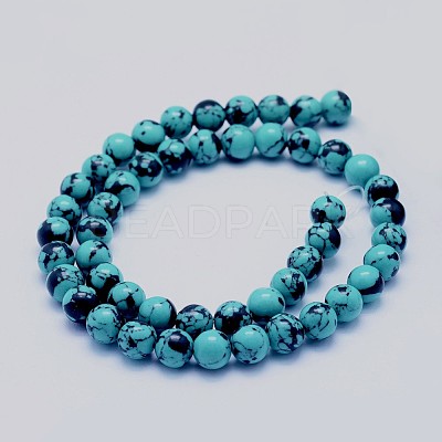 Synthetic Turquoise Beads Strands G-F531-6mm-J01-1