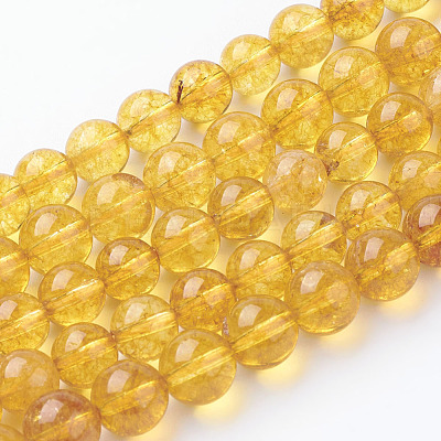 Natural Quartz Crystal Beads Strands G-C076-8mm-6-1