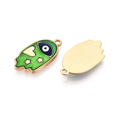304 Stainless Steel Enamel Pendants STAS-T068-06-1