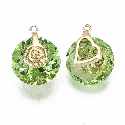 Valentine's Day Glass Pendants X-GLAA-N038-003E-1