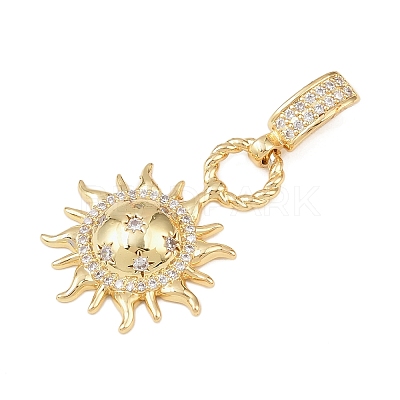Brass Micro Pave Cubic Zirconia Pendants LS-KK-H518-01A-G-1