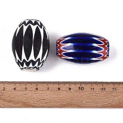 Handmade Millefiori Glass Barrel Beads LA-N002-32-1