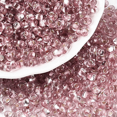 Baking Paint Transparent Glass Seed Beads SEED-N006-05F-1