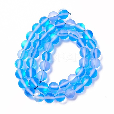 Synthetic Moonstone Beads Strands G-E573-01B-19-1