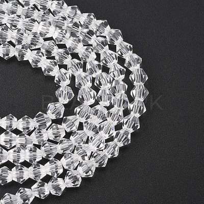 Imitate Austrian Crystal Bicone Glass Beads Strands X-GLAA-F029-4x4mm-13-1