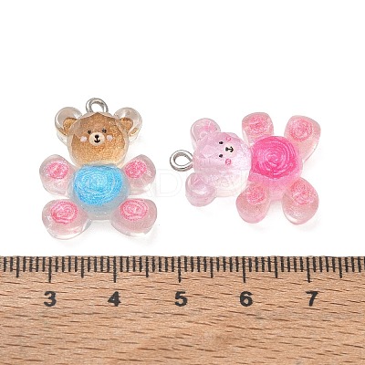 Transparent Resin Pendants RE-CBA4C51-04P-1