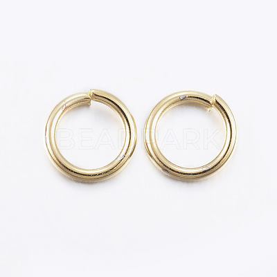 304 Stainless Steel Open Jump Rings X-STAS-L187-6x0.8mm-G-1