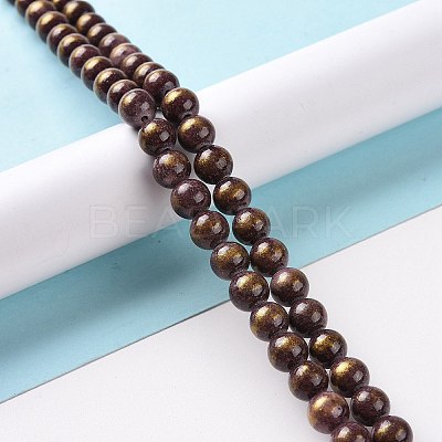 Natural Mashan Jade Beads Strands G-F670-A28-8mm-1